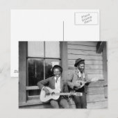 Zwarte Mannen die gitaar spelen, 1902 Briefkaart (Voorkant / Achterkant)