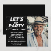 Zwarte Mannen Foto LET'S GO PARTY 91e verjaardag Kaart (Voorkant / Achterkant)