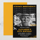 Zwarte Mannen Fotospray verf 94e verjaardag Kaart (Voorkant / Achterkant)