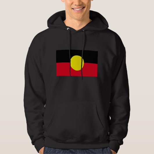 zwarte mannen hoodie (Voorkant)
