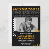 Zwarte Mannen Let's Go Party 73ste verjaardag Kaart (Voorkant)