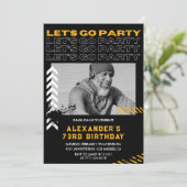 Zwarte Mannen Let's Go Party 73ste verjaardag Kaart (Staand voorkant)