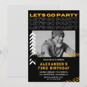 Zwarte Mannen Let's Go Party 73ste verjaardag Kaart (Voorkant / Achterkant)