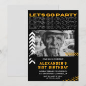 Zwarte Mannen Let's Go Party 91st Birthday Kaart (Voorkant / Achterkant)