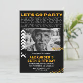 Zwarte Mannen Let's Go Party 96ste verjaardag Kaart (Staand voorkant)