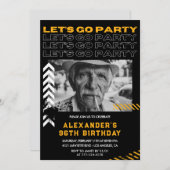Zwarte Mannen Let's Go Party 96ste verjaardag Kaart (Voorkant / Achterkant)
