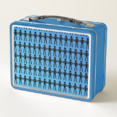 Zwarte Mannen Metaal Lunch Box (Achterkant)