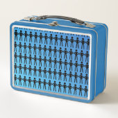 Zwarte Mannen Metaal Lunch Box (Voorkant)
