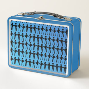 Zwarte Mannen Metaal Lunch Box