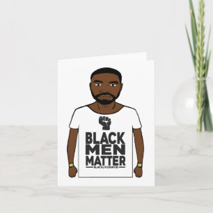 Zwarte Mannen Sticker Kaart