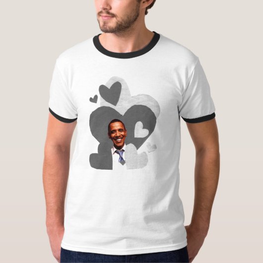 Zwarte mannen van Barack collage T-shirt (Voorkant)