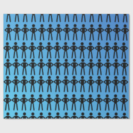 Zwarte Mannen Verpakkingspapier Cadeaupapier