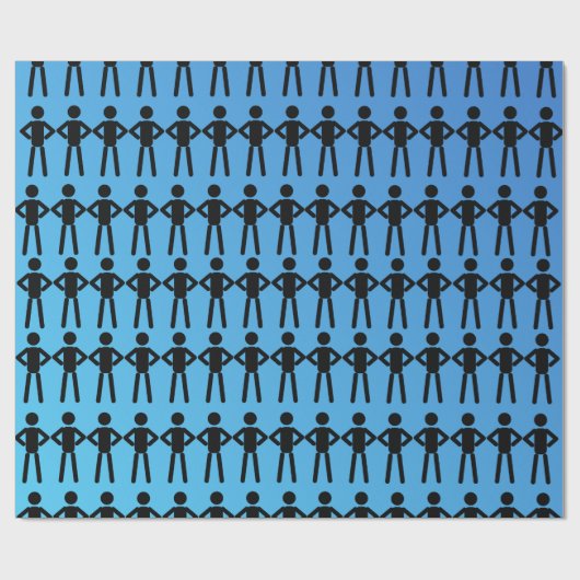 Zwarte Mannen Verpakkingspapier Cadeaupapier (Vlak)