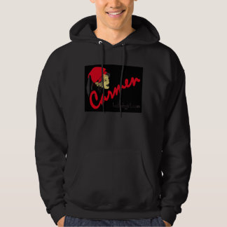 zwarte mantel hoodie