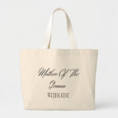 Zwarte manuscriptmoeder van de groom Canvas tas (Voorkant)