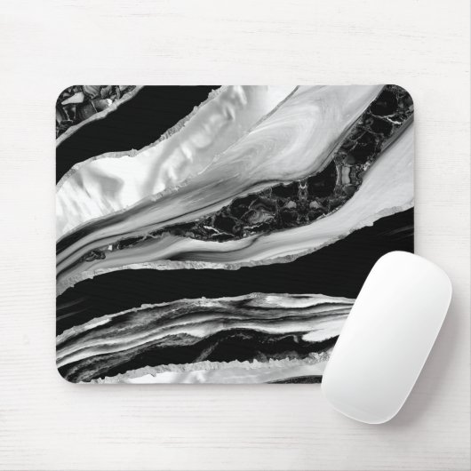 Zwarte marbles en moeder van Pearl Muismat (Met muis)