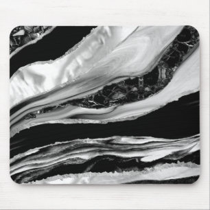 Zwarte marbles en moeder van Pearl Muismat