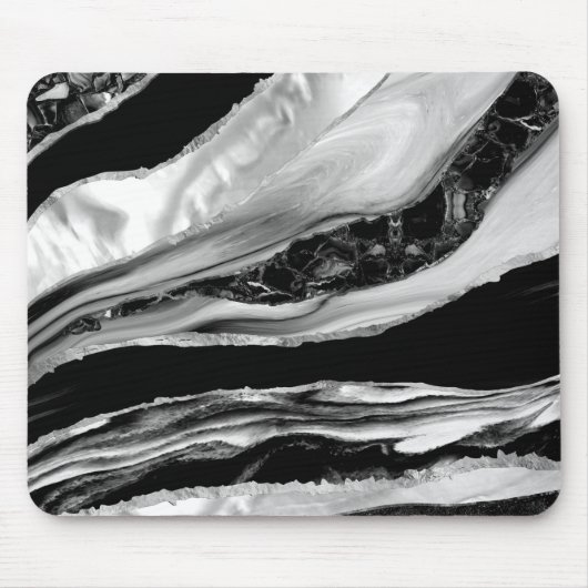 Zwarte marbles en moeder van Pearl Muismat (Voorkant)