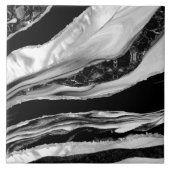 Zwarte marbles en moeder van Pearl Tegeltje (Voorkant)