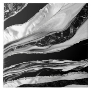 Zwarte marbles en moeder van Pearl Tegeltje