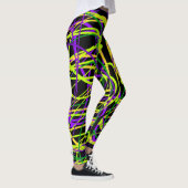 Zwarte Mardi Gras Ribbon-Leggings Leggings (Rechts)