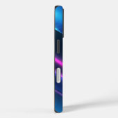 Zwarte marine donkerkobaltblauw abstract Case-Mate iPhone case (Achterkant / Rechts)