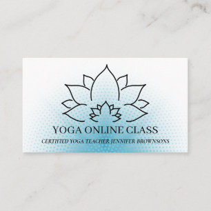 Zwarte marine leraar Private Yoga Visitekaartje