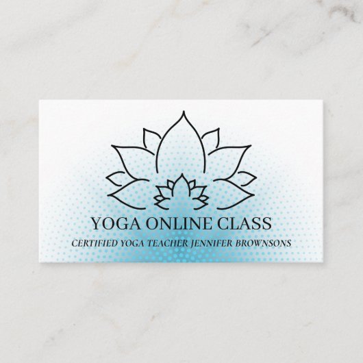 Zwarte marine leraar Private Yoga Visitekaartje (Voorkant)