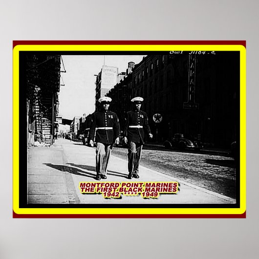 ZWARTE MARINES IN 1943 HARLEM NEW YORK 1943 POSTER (Voorkant)