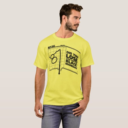 Zwarte markt Maandag 1987 T-shirt (Voorkant volledig)