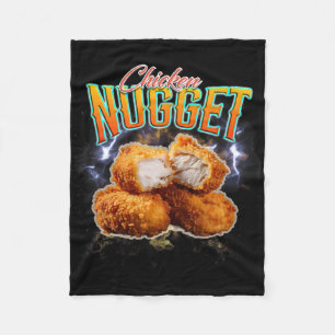 Zwarte Markt Rap Grappige Kip Nugget Vintage 90s  Fleece Deken