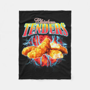 Zwarte markt Rap Grappige Kip Tenders Vintage 90s Fleece Deken