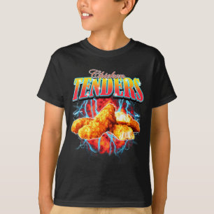 Zwarte markt Rap Grappige Kipnuggets Vintage 90s H T-shirt