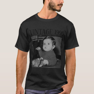 Zwarte markt vintage gelukkige verjaardag foto fam t-shirt