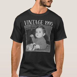 Zwarte markt vintage verjaardagsfoto familie 2B1 T-shirt