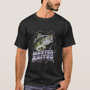 Zwarte Markt Visser Visliefhebber Meester Aas T-shirt
