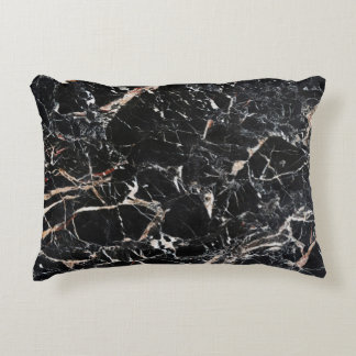 Zwarte marmer, abstracte achtergrond accent kussen