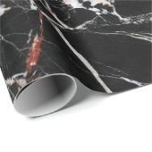 Zwarte marmer, abstracte achtergrond cadeaupapier (Rol Hoek)