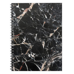 Zwarte marmer, abstracte achtergrond notitieboek