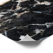 Zwarte marmer, abstracte achtergrond poster (Hoek)