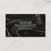 Zwarte marmer Achtergrond textuur Visitekaartje (Achterkant)