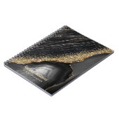 Zwarte marmer Agate Notitieboek (Linkerzijde)
