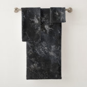 Zwarte marmer bad handdoek (Insitu)