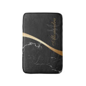 Zwarte marmer badmat (Voorkant Verticaal)