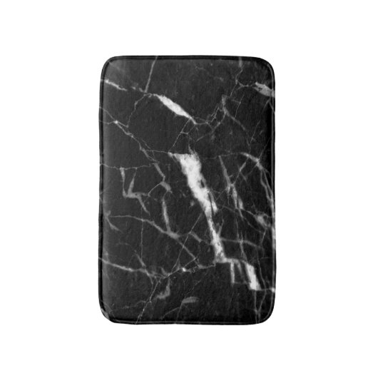 Zwarte marmer badmat (Voorkant Verticaal)