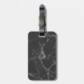 Zwarte marmer bagagelabel (Achterkant verticaal)