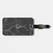 Zwarte marmer bagagelabel (Achterkant horizontaal)