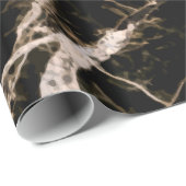 Zwarte marmer Beige Grain Cadeaupapier (Rol Hoek)