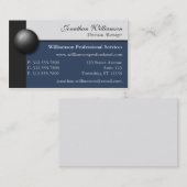 Zwarte marmer Blue en off-White Visitekaartjes (Voorkant / Achterkant)