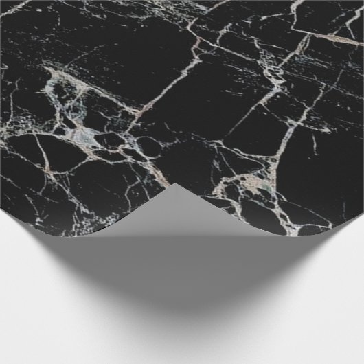 zwarte marmer cadeaupapier (Hoek)